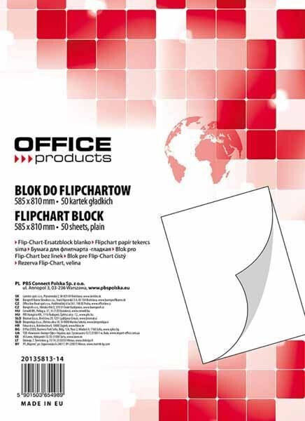 Канцелярские товары для школы Блок для флипчарта 58.5 x 81 см, 50 листов (20135813-14) Office Products