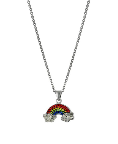 Macy's women's Crystal Rainbow and Cloud Pendant Necklace