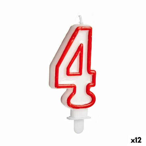 Свечи День рождения Номер 4 (12 штук) от Shico