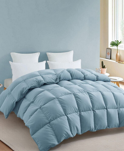 Medium Warmth Goose Feather Down Fiber Comforter, King