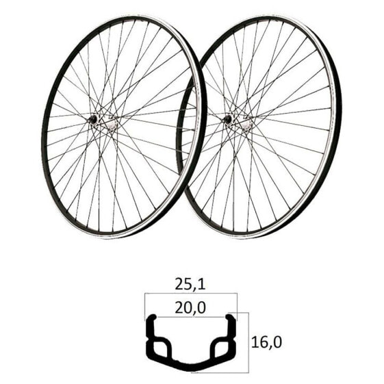 MVTEK 20´´ V-Brake 1s wheel set