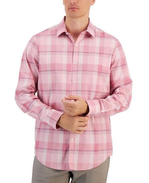 Рубашка рубашка для мужчин Alfani Lomia Regular-Fit Yarn-Dyed Plaid Dobby Button-Down, созданная для Macy's