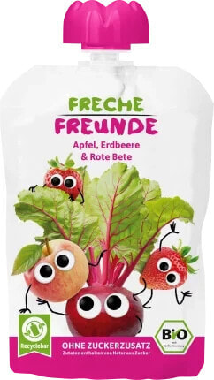 Quetschie 100% Apfel, Rote Beete, Erdbeere & Himbeere ab 8 Monaten, 100 g