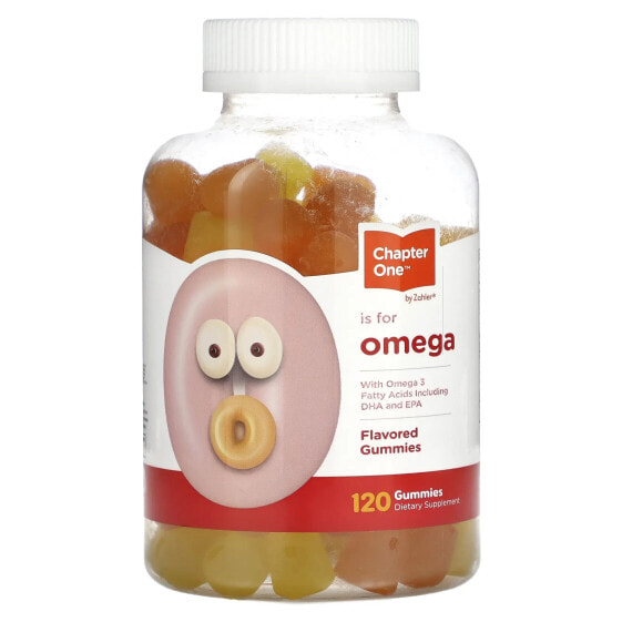 БАДы с Омега-3 жирными кислотами EPA & DHA, вкусные, 120 жевательных мишек Omega от Chapter One