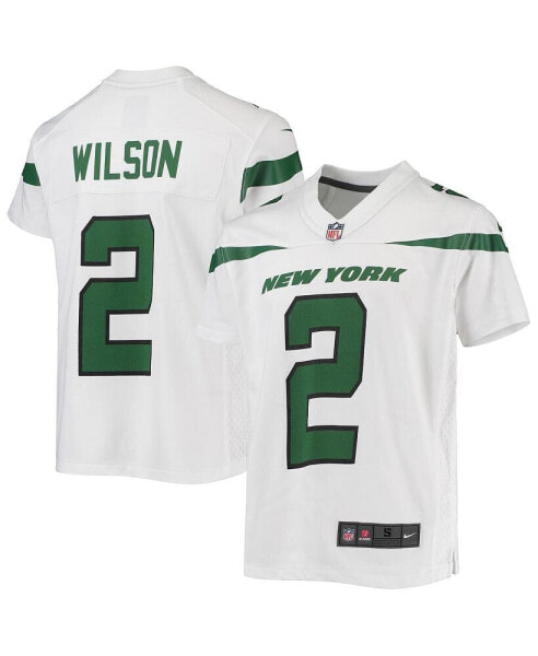 Big Boys Zach Wilson White New York Jets Game Jersey