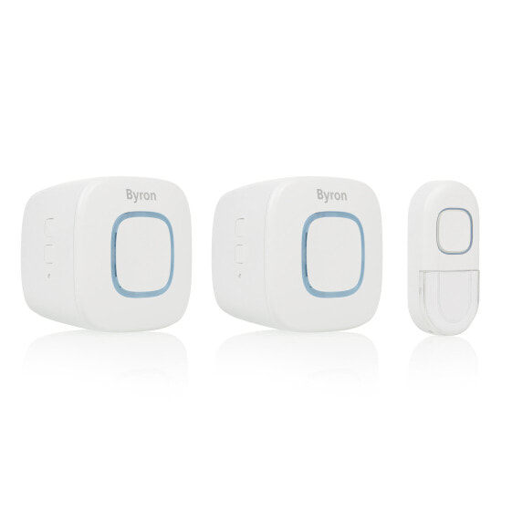 Byron DBY-24724 Wireless doorbell set BY724 - White - 85 dB - Home - Office - IP44 - 2 pc(s) - 1 pc(s)