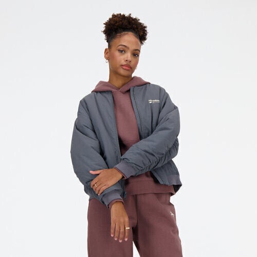 New Balance Women's Linear Heritage Woven Bomber Jacket