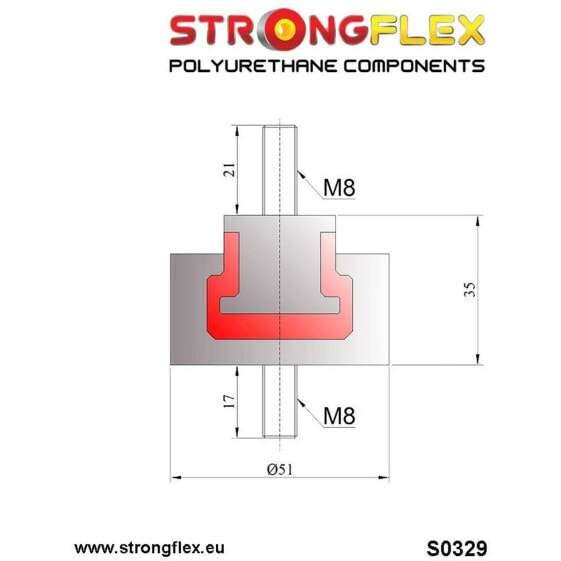 Сайлентблок автомобильный Strongflex STF031929B