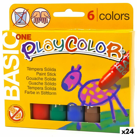 Твердые темперные краски Playcolor Basic One Разноцветный (24 штук)