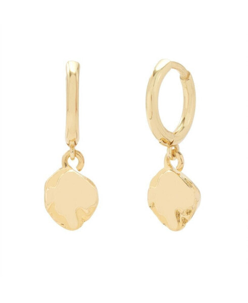 Camille Charm 14K Gold Plated Huggie Earrings