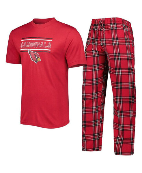 Пижама Concepts Sport мужская красная и черная Arizona Cardinals Badge Top and Pants Sleep Set