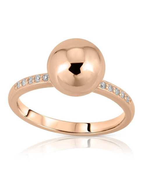 Brilliant Bubbles Diamond ( 1/10 ct. t.w. ) Side Line Ring Designed in Sterling Silver, 14k Yellow Gold over Sterling Silver or 14k Rose Gold over Sterling Silver