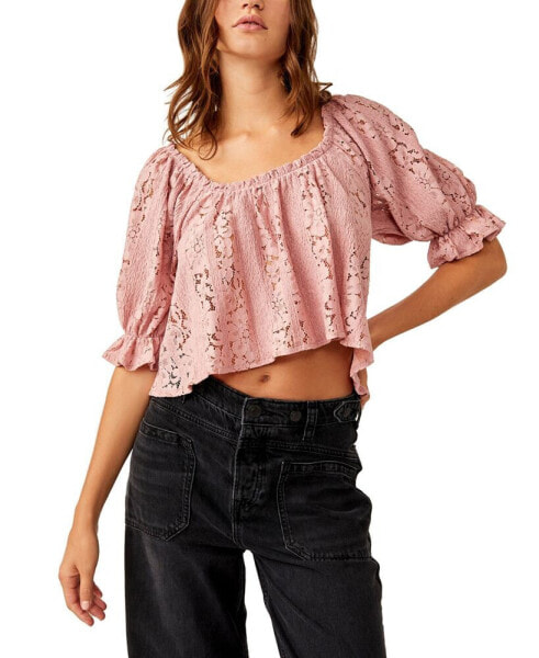 Women's Stacey Convertible Lace Crop Top