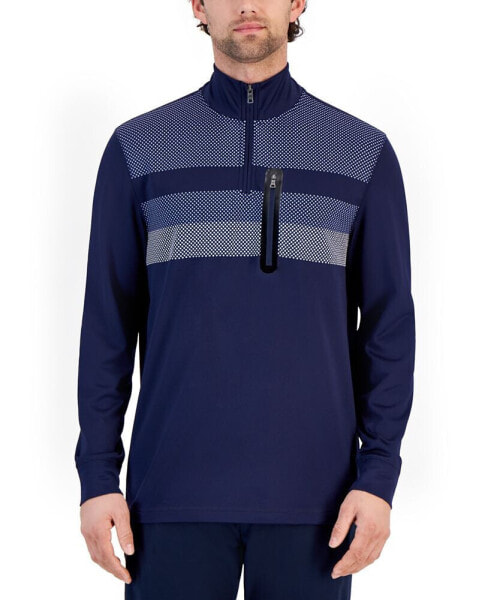 Рубашка мужская Club Room Quarter-Zip Shirt, созданная для Macy's.