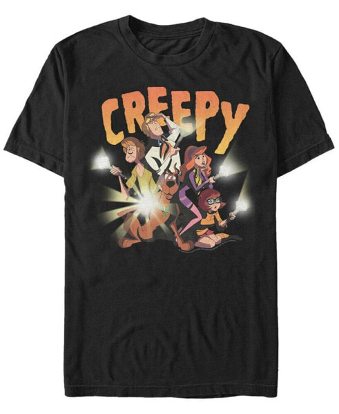 Scooby-Doo Men's Creepy Flashlight Group Short Sleeve T-Shirt