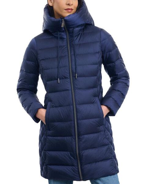 Women's Petite Hooded Down Packable Puffer Coat, Created for Macy's