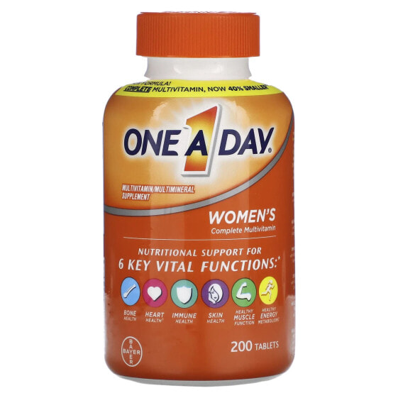 Витамины для женского здоровья One-A-Day, Женская комплексная мультивитамины, 200 таблеток