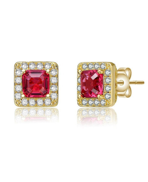 Classy Everyday wear Halo Square Stud Earrings