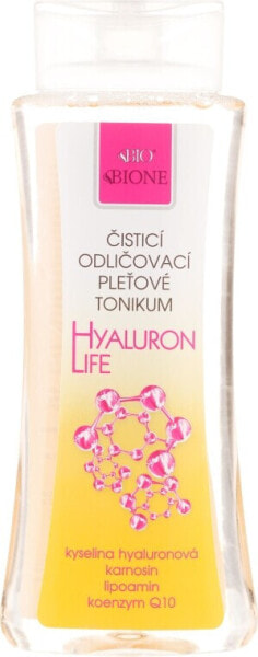 Bione Cosmetics Hyaluron Life Cleansing Make-Up Removal With Hyaluronic Acid Facial Tonic