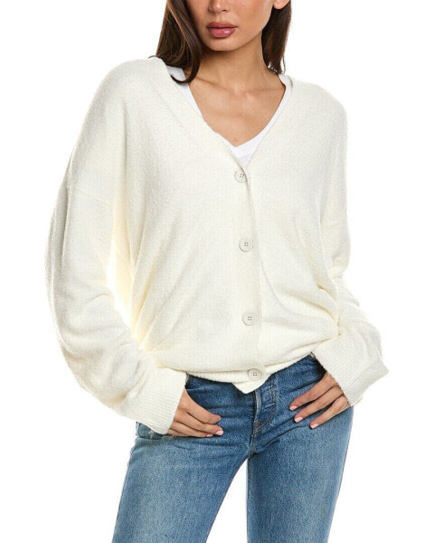 Barefoot Dreams Cozy Chic Light Cable Button Cardigan Women's