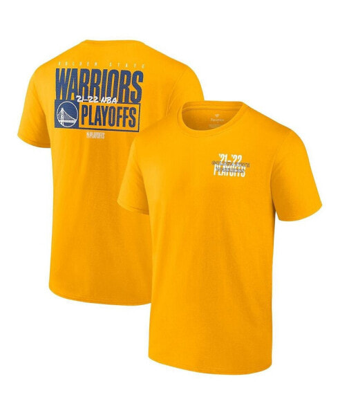Men's Gold Golden State Warriors 2022 NBA Playoffs Dunk T-shirt