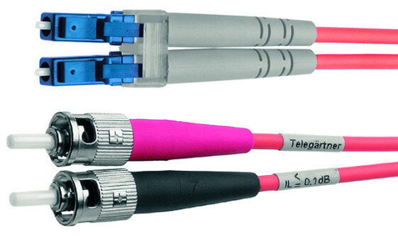 Telegärtner L00890A0078 волоконно-оптический кабель 1 m OM4 2x ST LC Фиолетовый