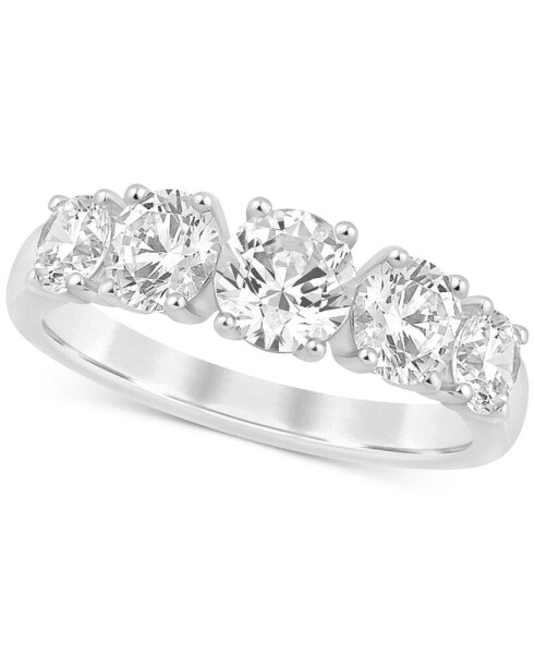 Diamond Five Stone Band (2 ct. t.w.) in 14k White Gold