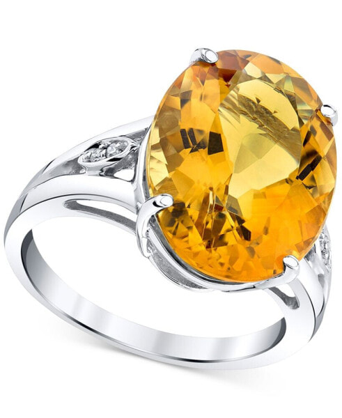 Кольцо Macy's Citrine & Diamond