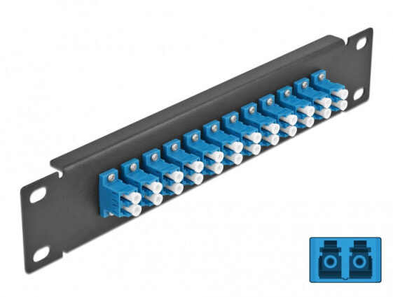 Delock 66765 - Fiber - LC - Black - Blue - Metal - Rack mounting - 1U