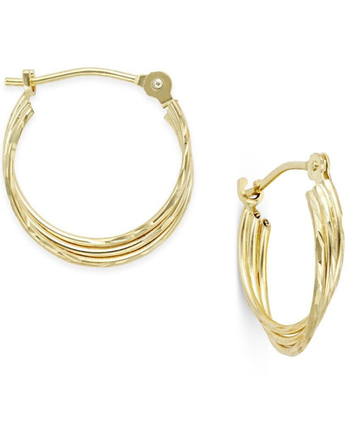 Серьги Macy's Three-Row Hoop