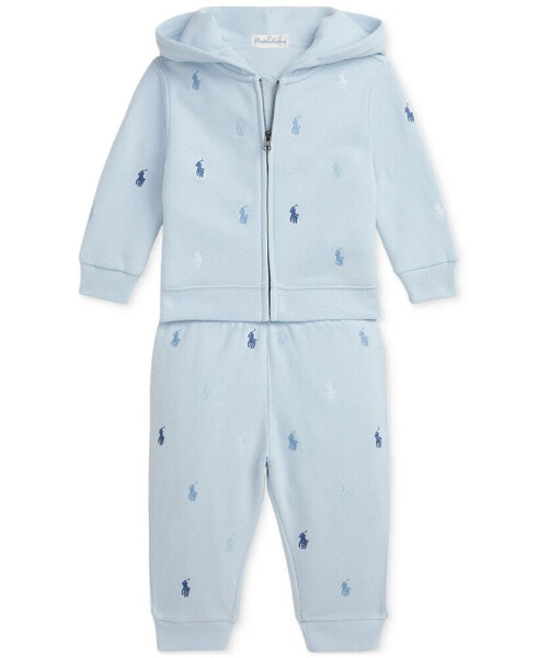 Baby Embroidered Hoodie & Pant Set