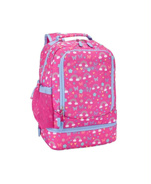 Kids Prints 2-In-1 Backpack and Insulated Lunch Bag - Rainbows