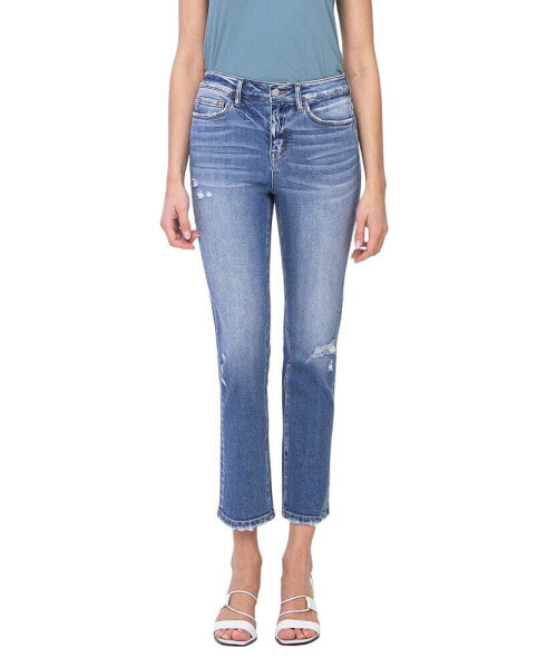 Women's High Rise Slim Straight Jeans