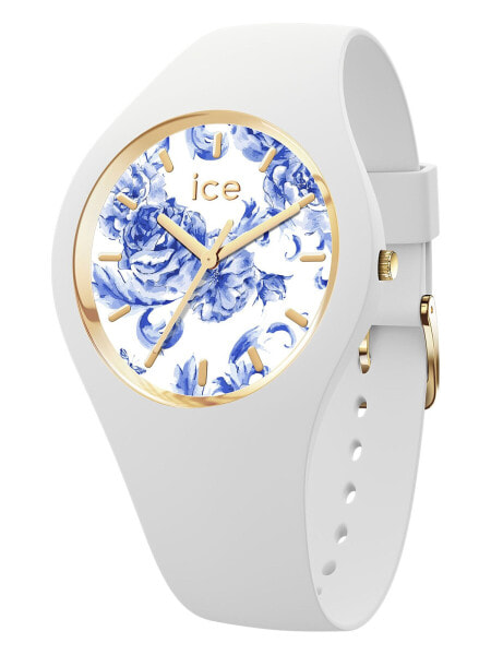 Ice-Watch - ICE blue White porcelain - Weiße Damenuhr mit Silikonarmband - 019226 (Small)