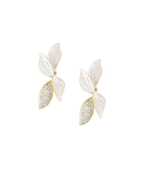 Women's Silver Flora Drop Earrings