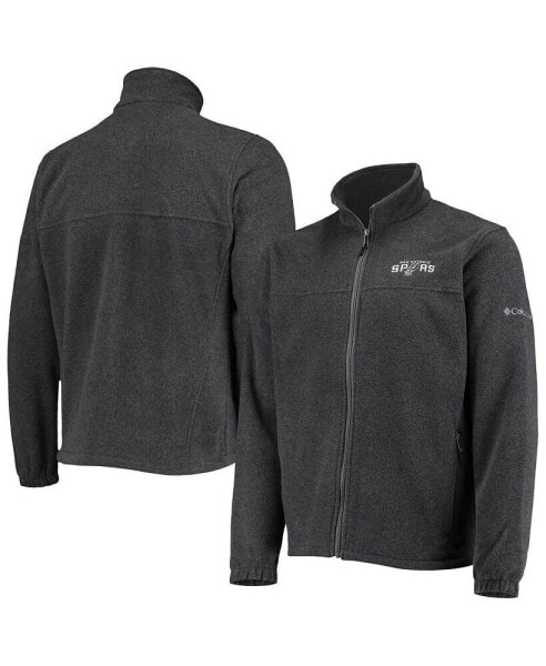 Men's San Antonio Spurs Heathered Charcoal Flanker Full-Zip Jacket