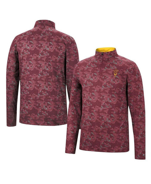 Куртка мужская Colosseum Maroon Arizona State Sun Devils Tivo Quarter-Zip