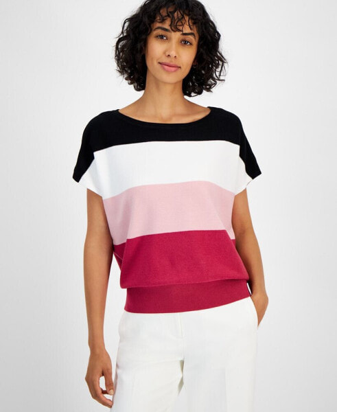 Women's Colorblocked Extended-Sleeve Sweater