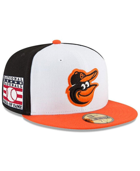 Men's White/Orange Baltimore Orioles National Baseball Hall of Fame 59FIFTY Fitted Hat