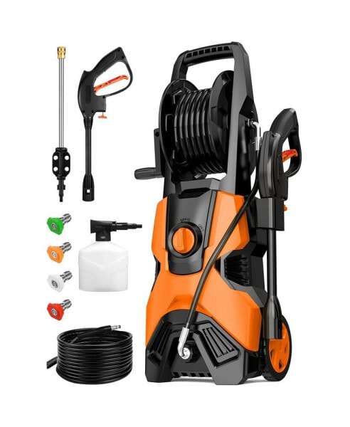 3000PSI Max 2.4 GPM Electric Pressure Washer with 4 Nozzles, Foam Cannon & Spray Gun