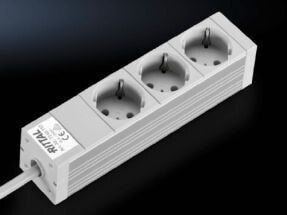 Удлинитель Rittal DK 7240.110 - 2 m - 3 AC outlet(s) - Indoor - Type D - Aluminium - Grey
