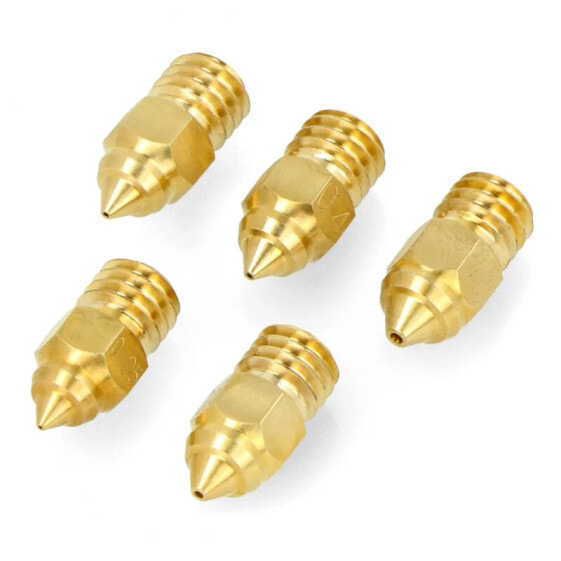 Creality MK-ST Brass nozzle 0,25mm/0,4mm/0,6mm/0,8mm - filament 1,75mm - brass - 5pcs