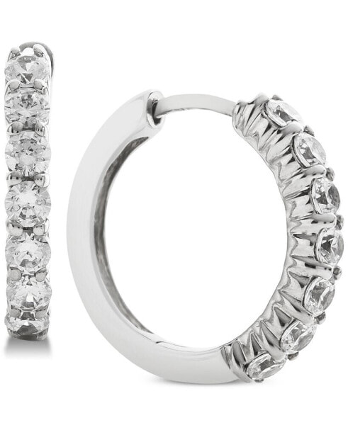 Diamond Hoop Earrings (1 ct. t.w.) in 14k White Gold