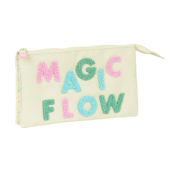 Тройной пенал Glow Lab Magic flow Бежевый 22 x 12 x 3 cm