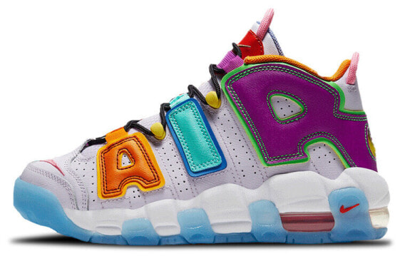 Nike Air More Uptempo 高帮 复古篮球鞋 GS 橙蓝紫 / Кроссовки Nike Air More DH0624-500