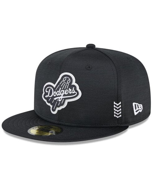 Men's Black Los Angeles Dodgers 2024 Clubhouse 59FIFTY Fitted Hat