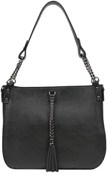 Женская кожаная сумка Carla Ferreri  регулируемый ремень с цепью, логотип, одно отделение на молнии, внутренние карманы на молнии.