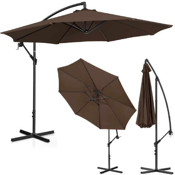 Садовый зонт Uniprodo Parasol okrągły uchylny śr. 300 см бронзовый