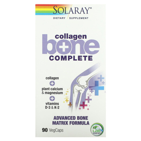 БАД SOLARAY Коллаген Bone Complete, комплекс для костей, 90 капсул