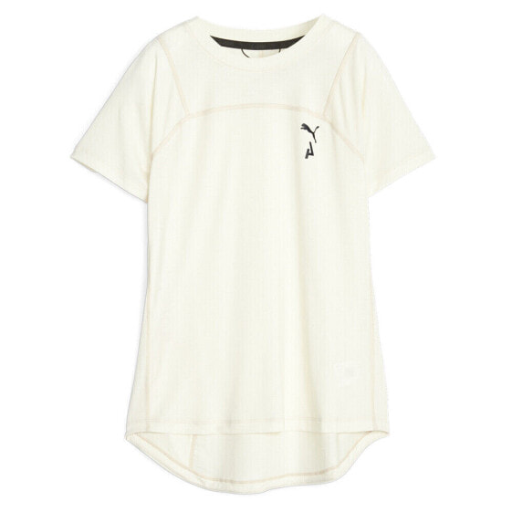 Puma Seasons Wool Crew Neck Short Sleeve T-Shirt Womens White Athletic Tops 5241